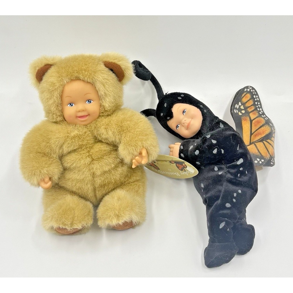 Lot Of Anne Geddes Butterfly Sleeping Baby And Baby Bear‎ 9"